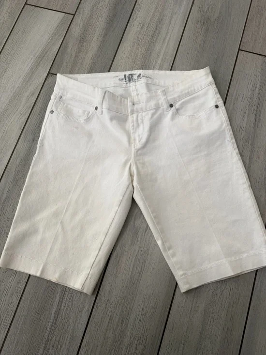 White Jean Shorts - Picture 2 of 12